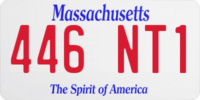 MA license plate 446NT1