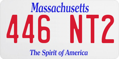 MA license plate 446NT2