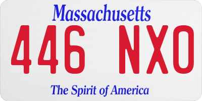 MA license plate 446NX0