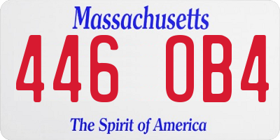 MA license plate 446OB4