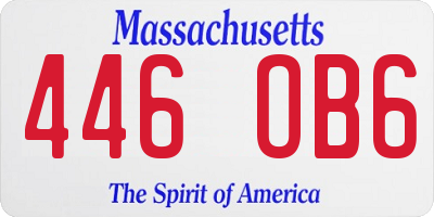 MA license plate 446OB6