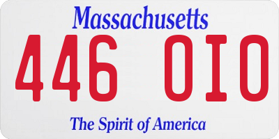 MA license plate 446OI0