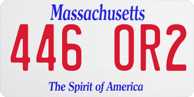 MA license plate 446OR2