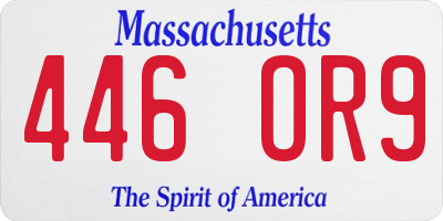 MA license plate 446OR9