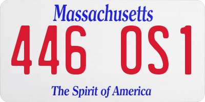 MA license plate 446OS1