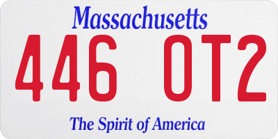 MA license plate 446OT2