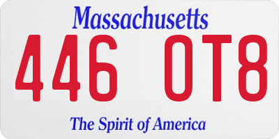 MA license plate 446OT8