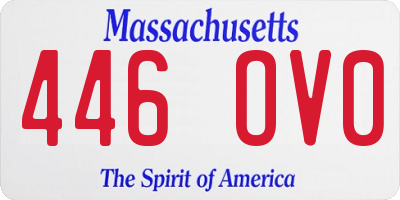MA license plate 446OV0