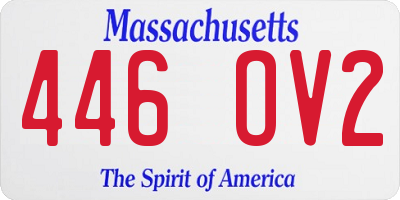 MA license plate 446OV2