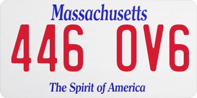 MA license plate 446OV6