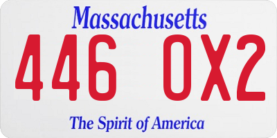 MA license plate 446OX2