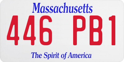 MA license plate 446PB1
