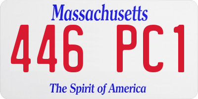 MA license plate 446PC1