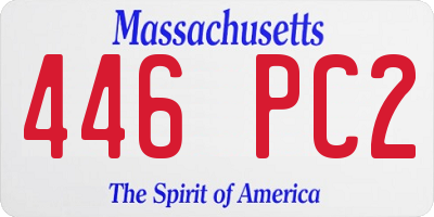 MA license plate 446PC2