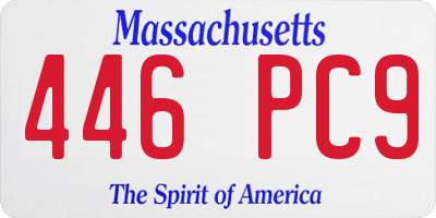 MA license plate 446PC9