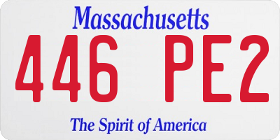 MA license plate 446PE2
