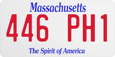 MA license plate 446PH1