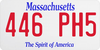 MA license plate 446PH5