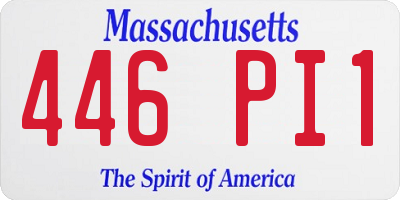MA license plate 446PI1