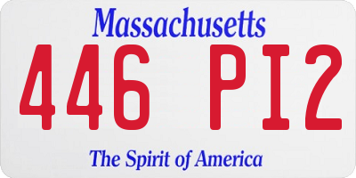 MA license plate 446PI2
