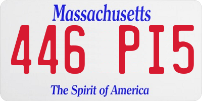 MA license plate 446PI5