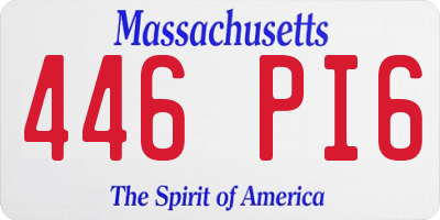 MA license plate 446PI6