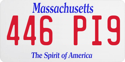 MA license plate 446PI9
