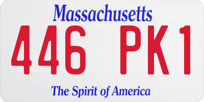 MA license plate 446PK1