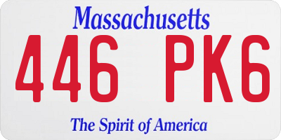 MA license plate 446PK6