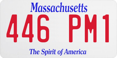 MA license plate 446PM1