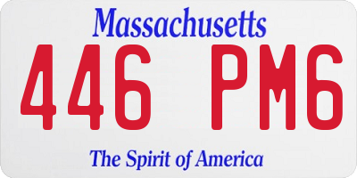 MA license plate 446PM6
