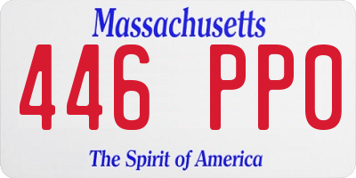 MA license plate 446PP0