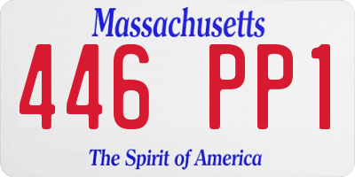 MA license plate 446PP1