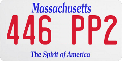 MA license plate 446PP2