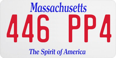 MA license plate 446PP4