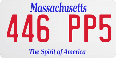 MA license plate 446PP5