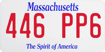 MA license plate 446PP6