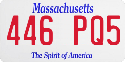 MA license plate 446PQ5