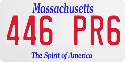 MA license plate 446PR6