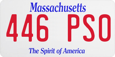 MA license plate 446PS0