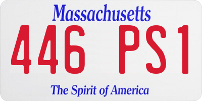 MA license plate 446PS1