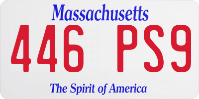 MA license plate 446PS9