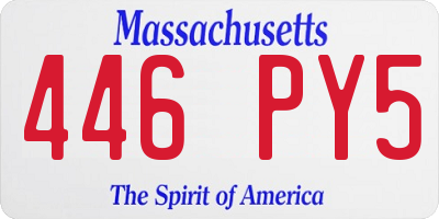 MA license plate 446PY5