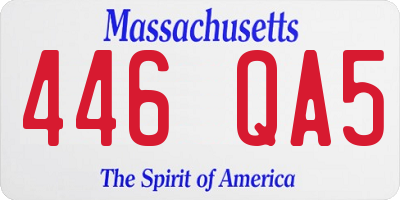 MA license plate 446QA5