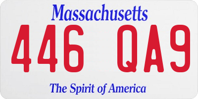 MA license plate 446QA9