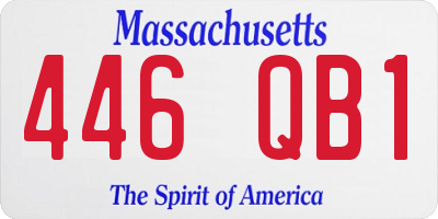 MA license plate 446QB1