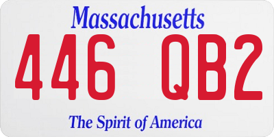 MA license plate 446QB2