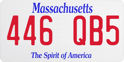 MA license plate 446QB5