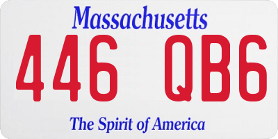 MA license plate 446QB6