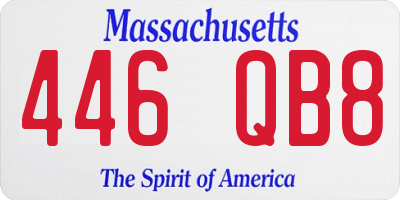 MA license plate 446QB8